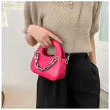 High Class Metal Chain Lady Shoulder Bag Wallet Women Hand Bag