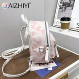 Flower Nylon Student Backpack for Teen Girls Casual Rucksack Bagpack
