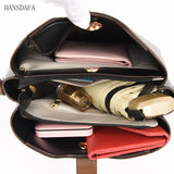 3-Layer Bucket Crossbody Bag Small Shoulder Messenger Handbag