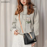 3-Layer Bucket Crossbody Bag Small Shoulder Messenger Purse Handbag