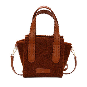 Plush Shoulder Bag Square Ladies Crossbody Totes Messenger Bag