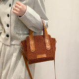 Plush Shoulder Bag Square Ladies Crossbody Totes Messenger Bag