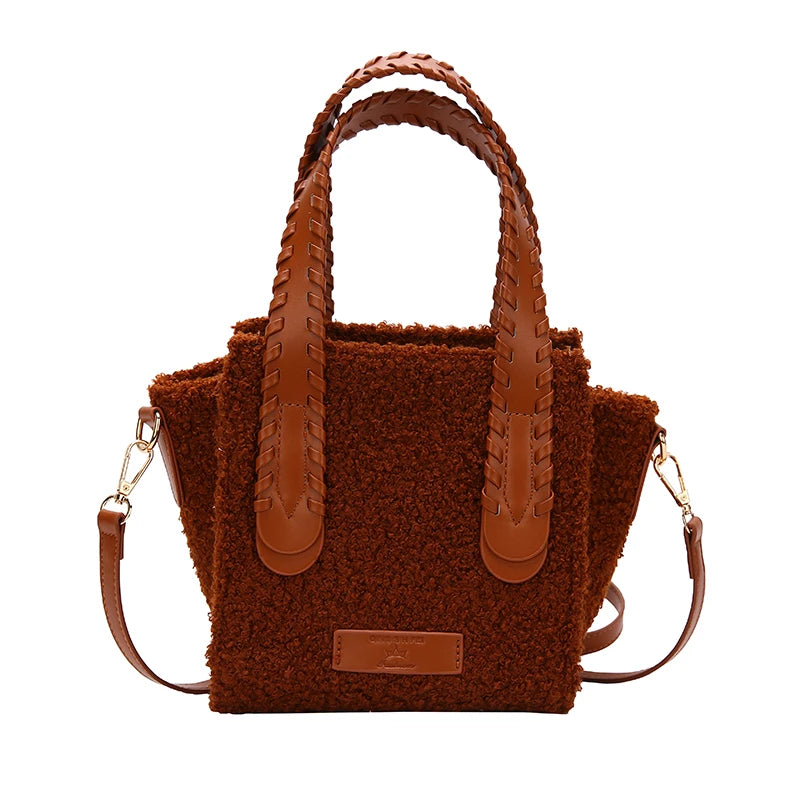 Plush Shoulder Bag Square Ladies Crossbody Totes Messenger Bag