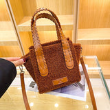 Plush Shoulder Bag Square Ladies Crossbody Totes Messenger Bag