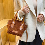Plush Shoulder Bag Square Ladies Crossbody Totes Messenger Bag