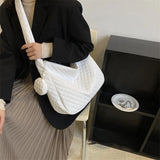 Women's Large Capacity Shoulder Bag Rhombic Tote Satchel Bag