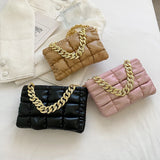 Plaid Shoulder Bag Chain Crossbody