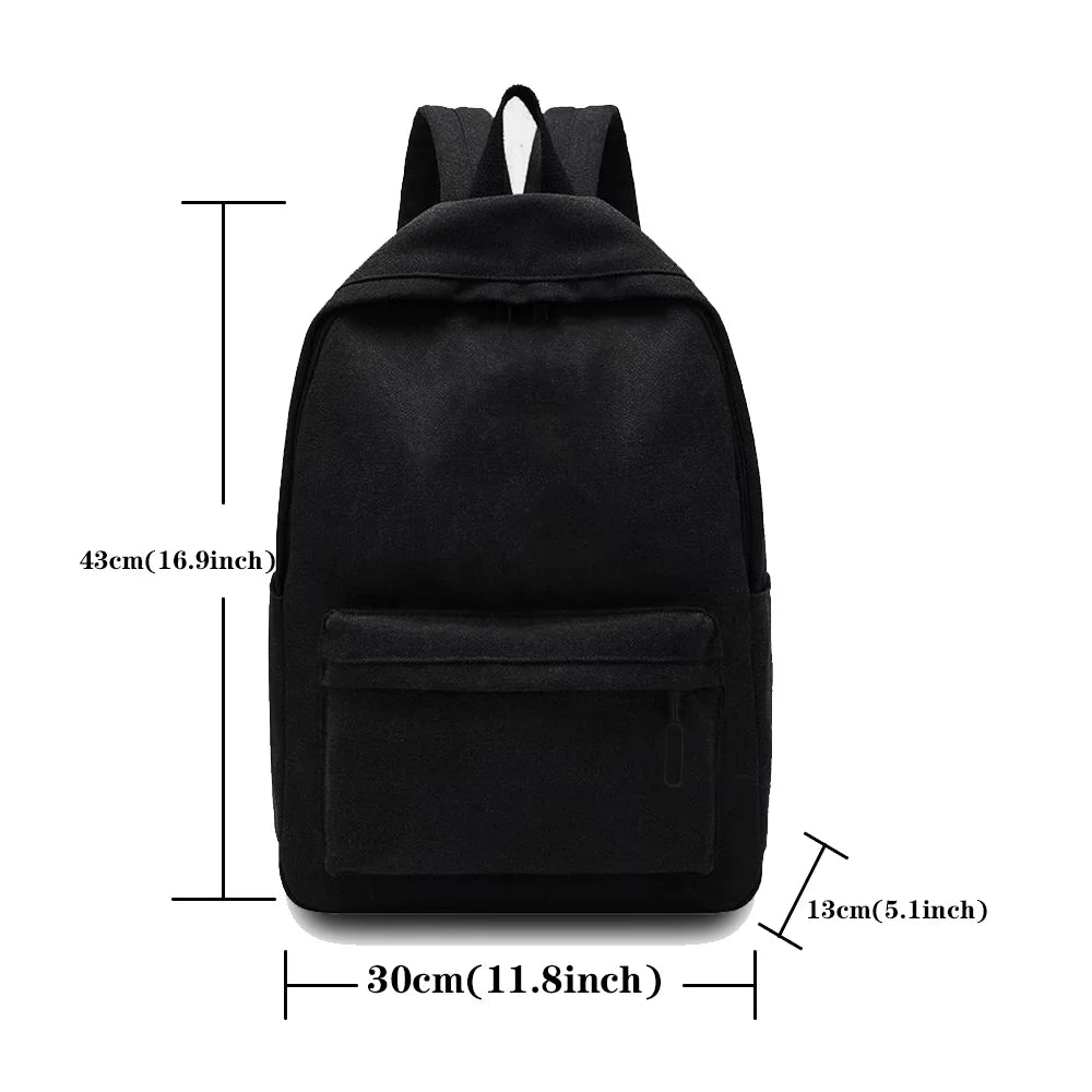 Unisex Shoulder Backpack Casual Solid Hiking Backpack Outdoor Sport School Bag