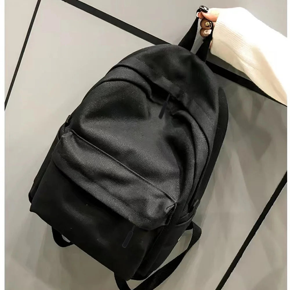 Unisex Shoulder Backpack Casual Solid Hiking Backpack Outdoor Sport School Bag