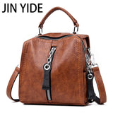 Vintage Cow Leather Handbags Tassel Crossbody Shoulder Bag Boston Hand Bags