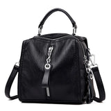 Vintage Cow Leather Handbags Tassel Crossbody Shoulder Bag Boston Hand Bags