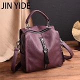 Vintage Cow Leather Handbags Tassel Crossbody Shoulder Bag Boston Hand Bags