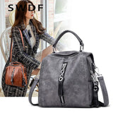 Vintage Cow Leather Handbags Ladies Women Messenger Bag Totes