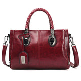 Vintage Oil Wax Leather Handbags Women Bags Ladies Hand Bags