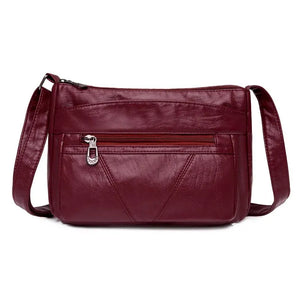 Vintage Leather Shoulder Bag Women's Crossbody Messenger Bag