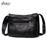 Vintage Leather Shoulder Bag Women's Crossbody Messenger Bag