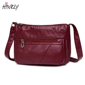 Vintage Leather Shoulder Bag Women's Crossbody Messenger Bag