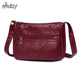 Vintage Leather Shoulder Bag Women's Crossbody Messenger Bag
