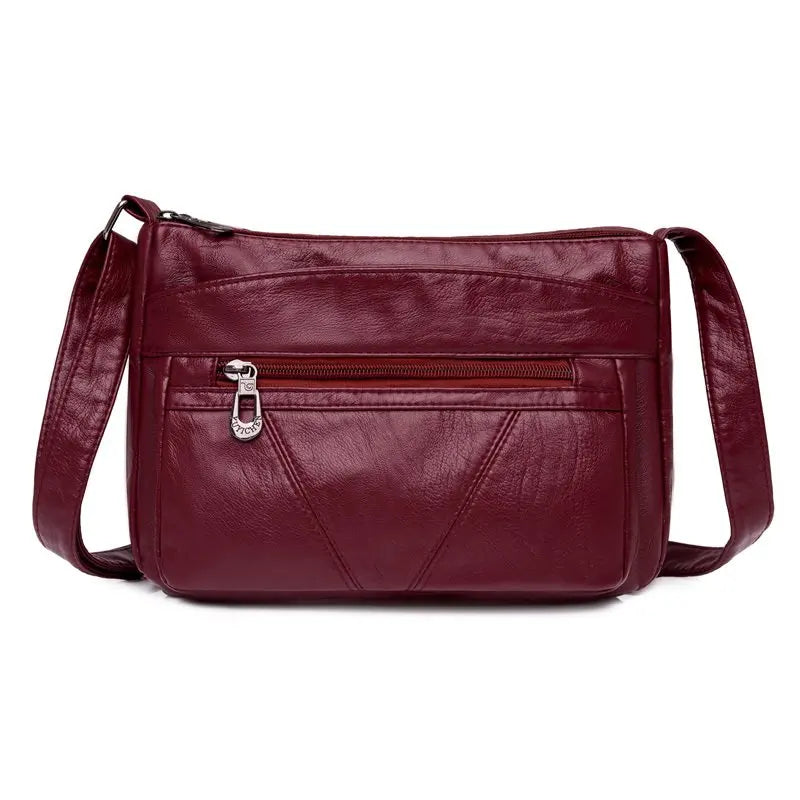 Vintage Leather Shoulder Bag Women's Crossbody Messenger Bag