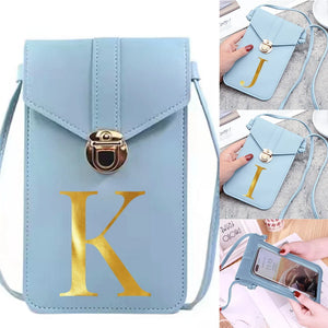 26 Letters Waterproof Phone Bag Women Shoulder Bags