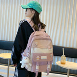 Waterproof Nylon Women Backpack High School Backpacks for Girls Boys Female