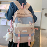Waterproof Nylon Women Backpack High School Backpacks for Girls Boys Female