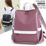 Waterproof Oxford Women Backpack Anti-theft Print School Bag Large