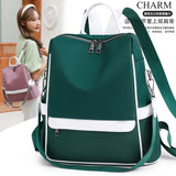 Waterproof Oxford Women Backpack Anti-theft Print School Bag Large