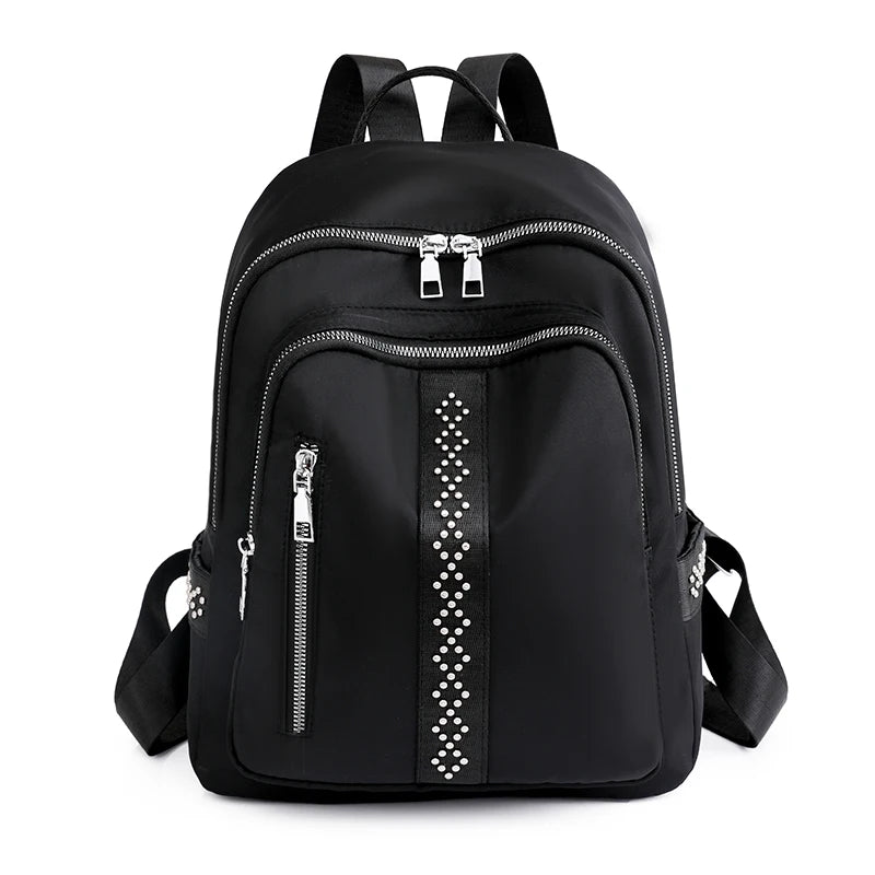 Waterproof Nylon Backpack Women's Backpack Travel Shoulder Bag Student