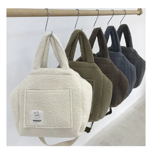 Winter Large Capacity Plush Shoulder Bag Women Street Totes