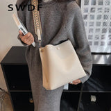 Winter Women's Large Crossbody Bags with Double Shoulder Straps