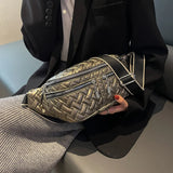 Winter Women's Waist Pack Cotton Crossbody Bag Casual Down Chest Bags