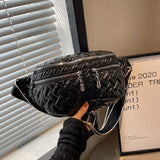 Winter Women's Waist Pack Cotton Crossbody Bag Casual Down Chest Bags