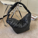 Winter Women Shoulder Bags Down Feather Padded Big Crossbody Hobo Bag