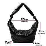 Winter Women Shoulder Bags Down Feather Padded Big Crossbody Hobo Bag
