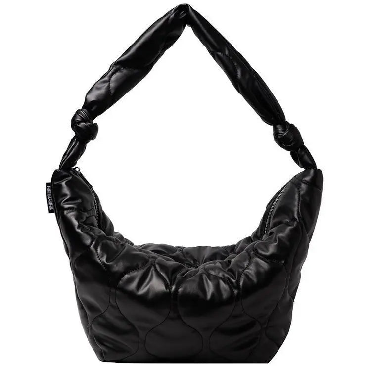 Winter Women Shoulder Bags Down Feather Padded Big Crossbody Hobo Bag