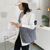 Winter Women Shoulder Bags Down Feather Padded Big Crossbody Hobo Bag