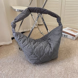 Winter Women Shoulder Bags Down Feather Padded Big Crossbody Hobo Bag