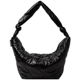 Winter Women Shoulder Bags Down Feather Padded Big Crossbody Hobo Bag