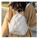 Winter Mini Backpack Small Ringer Embroidery Women's Backpack