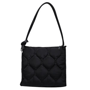 Winter Quilted Padded Shoulder Bag Women's Space Bag Texture Armpit Square Bag