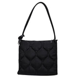 Winter Quilted Padded Shoulder Bag Women's Space Bag Texture Armpit Square Bag