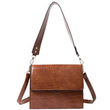 Winter Women Handbags Vintage Crocodile Patent Shoulder Crossbody Bags Totes