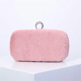 Wool Evening Bags Diamond Ring Clutch Wallets Party Dinner Bags For Ladies