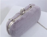 Wool Evening Bags Diamond Ring Clutch Wallets Party Dinner Bags For Ladies