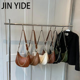 Winter Women Half Moon Chain Crossbody Bag