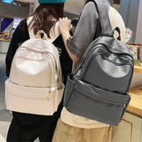 Leather Rucksack Women's School Backpack Travel Bagpacks