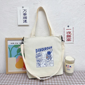 Canvas Handbag Tote Bag Student Casual Large Capacity Messenger Bag