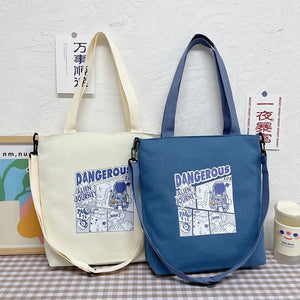 Canvas Handbag Tote Bag Student Casual Large Capacity Messenger Bag