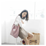 Women Corduroy Canvas Tote Casual Shoulder Bag Foldable Reusable Shopping Beach